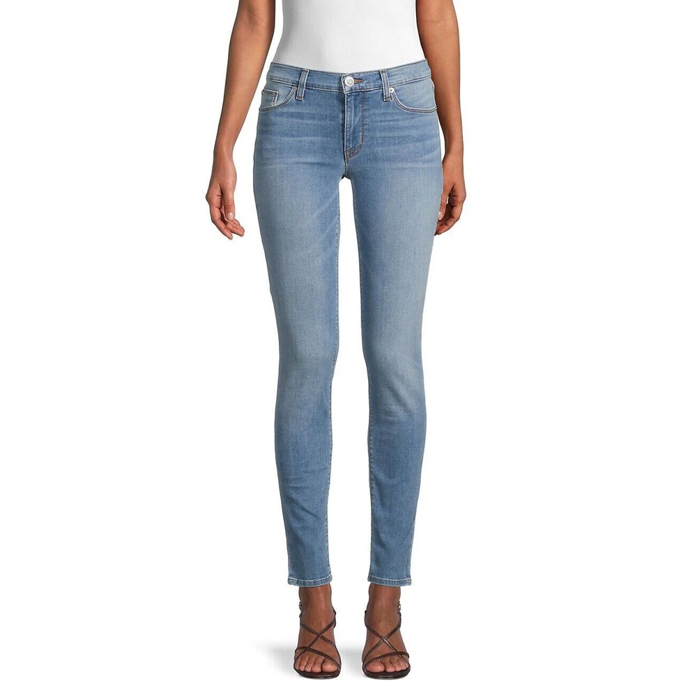NWT HUDSON Los Angeles 31 Krista super skinny blue jeans denim whiskered faded